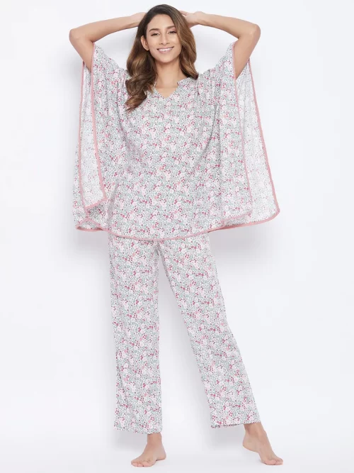 women kaftan nightwear dress